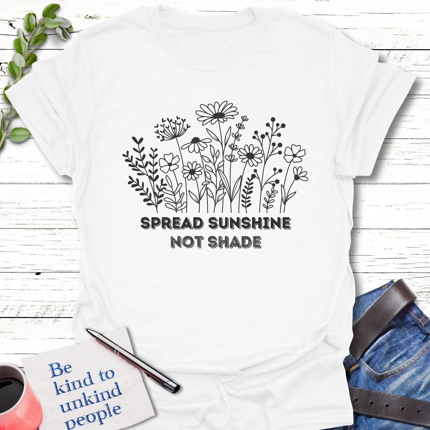 T-Shirt White / S Not Shade T-Shirt Echo Kindness Printify