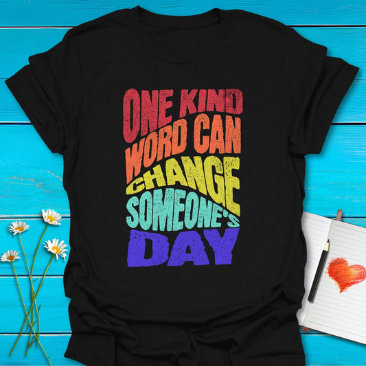 T-Shirt Black / S One Kind Word T-Shirt Echo Kindness Printify