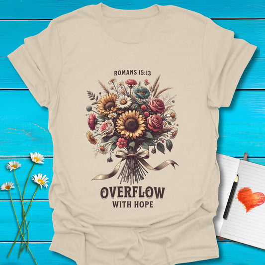 T-Shirt Natural / S Overflow with Hope T-Shirt Echo Kindness Printify