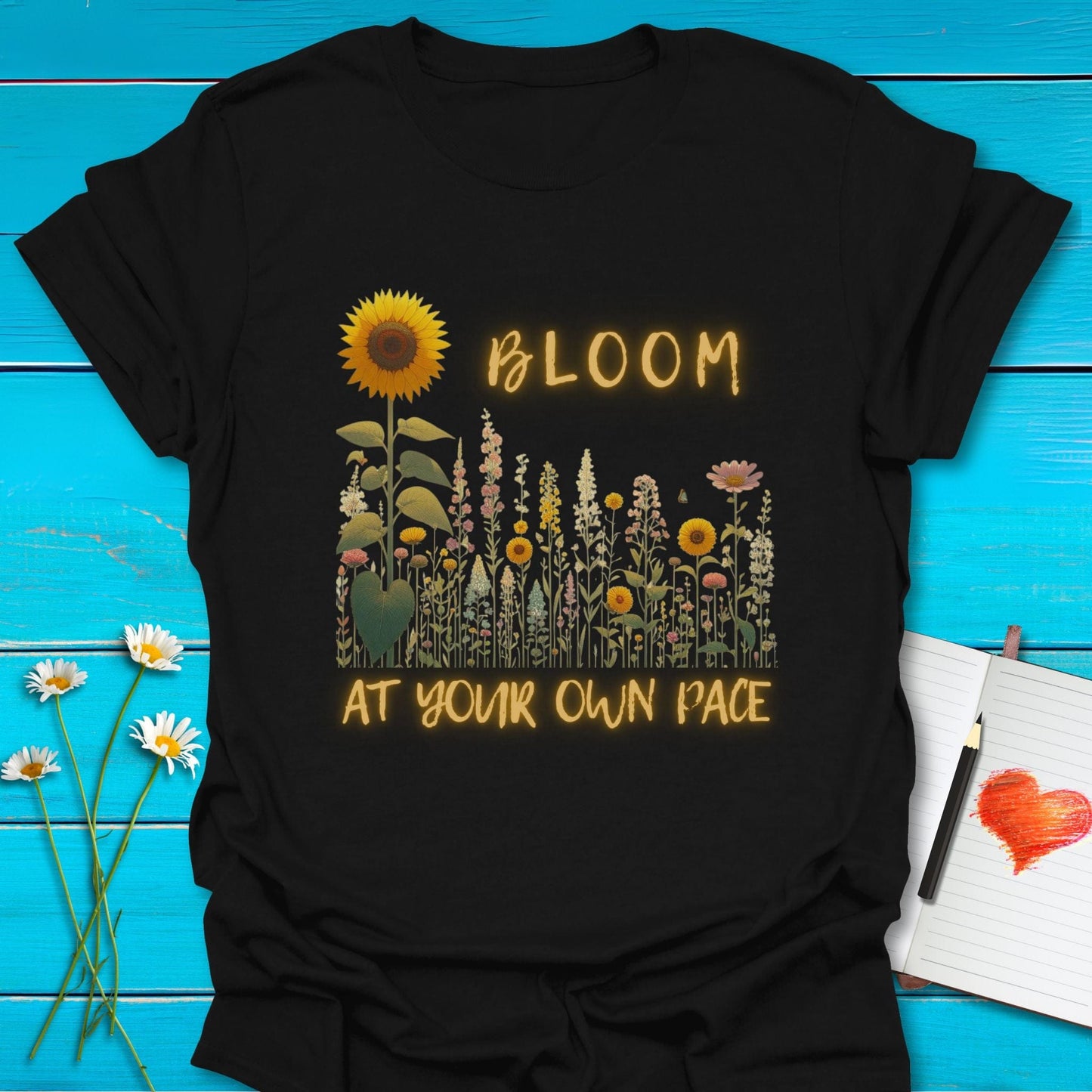 T-Shirt Black / S Own Your Bloom T-Shirt Echo Kindness Printify