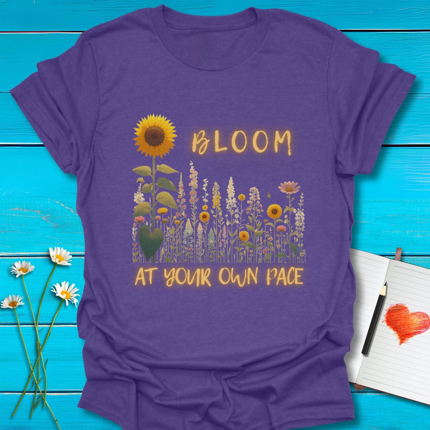 T-Shirt Heather Purple / S Own Your Bloom T-Shirt Echo Kindness Printify