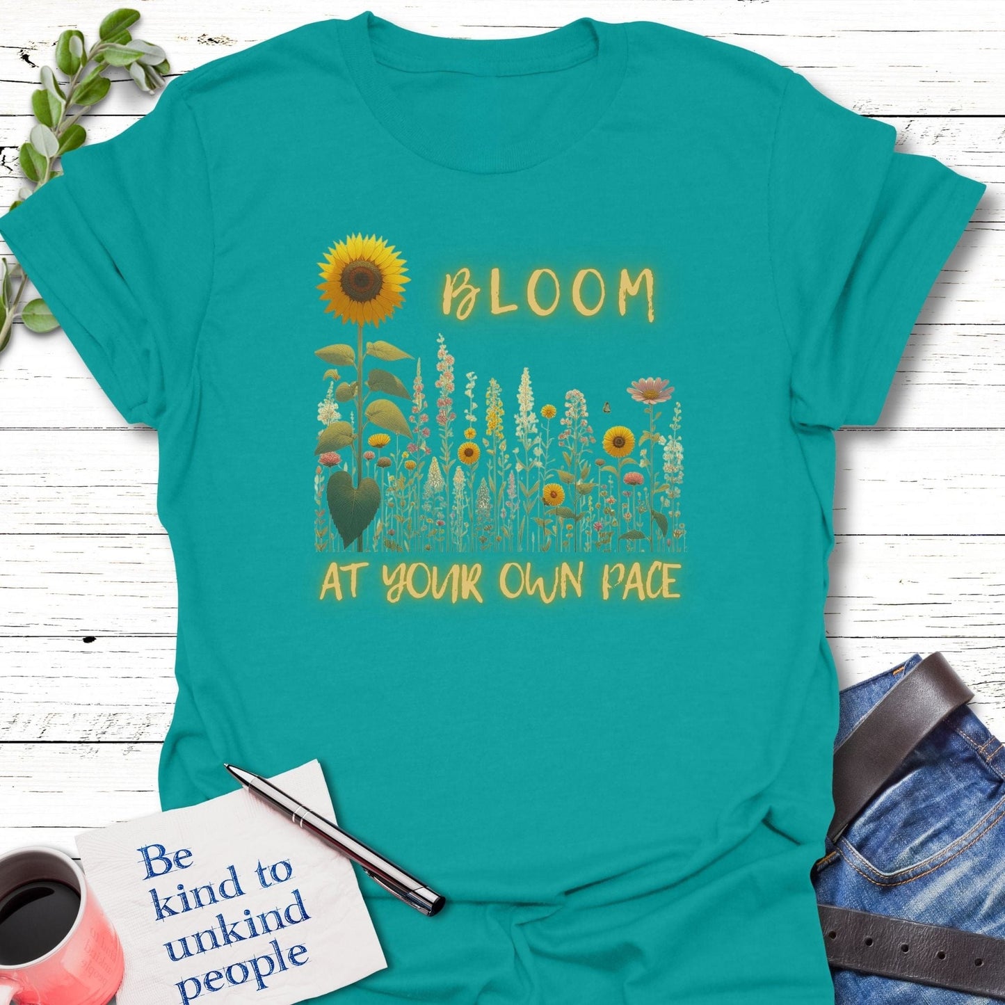 T-Shirt Jade Dome / S Own Your Bloom T-Shirt Echo Kindness Printify