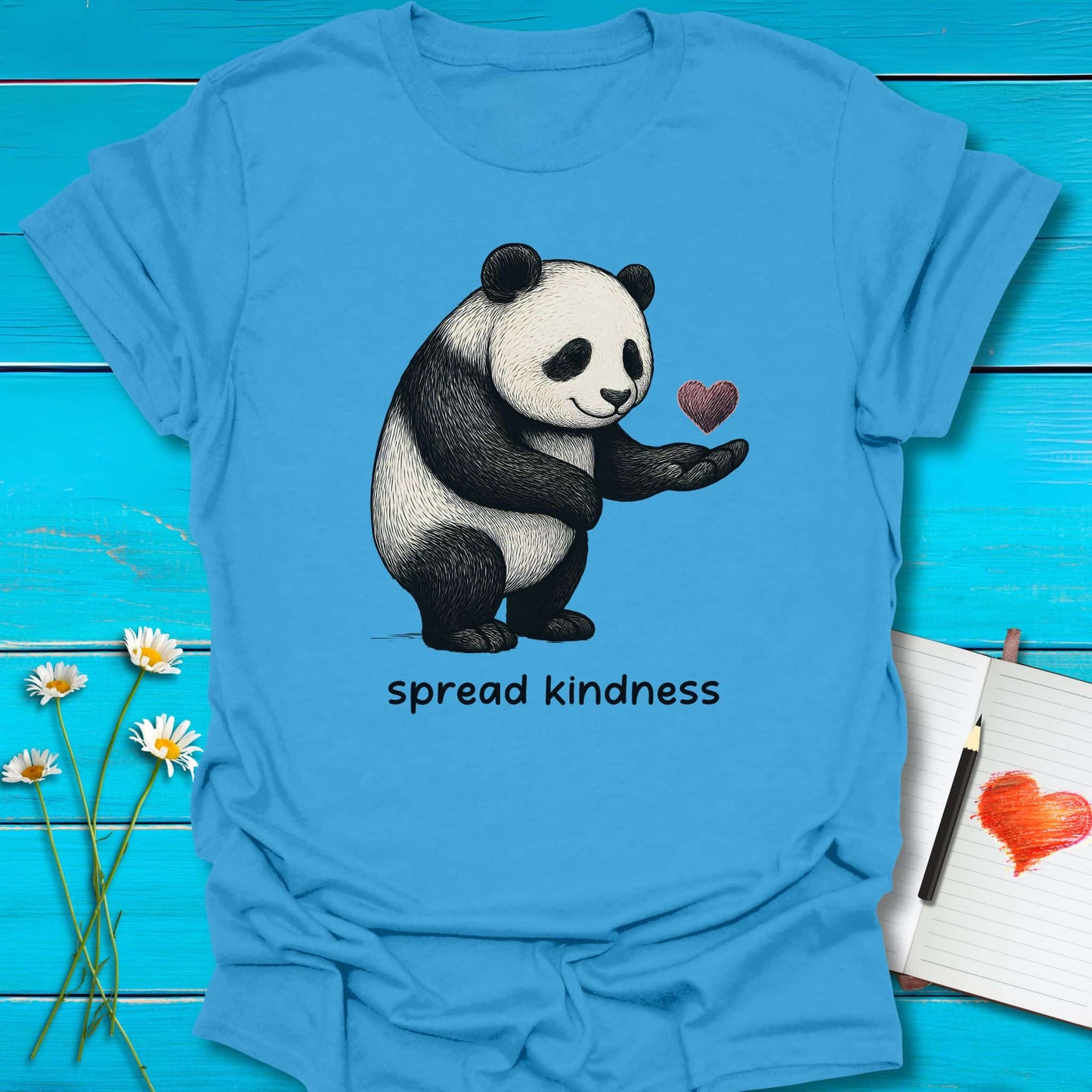T-Shirt Iris / S Panda Kindness T-Shirt Echo Kindness Printify
