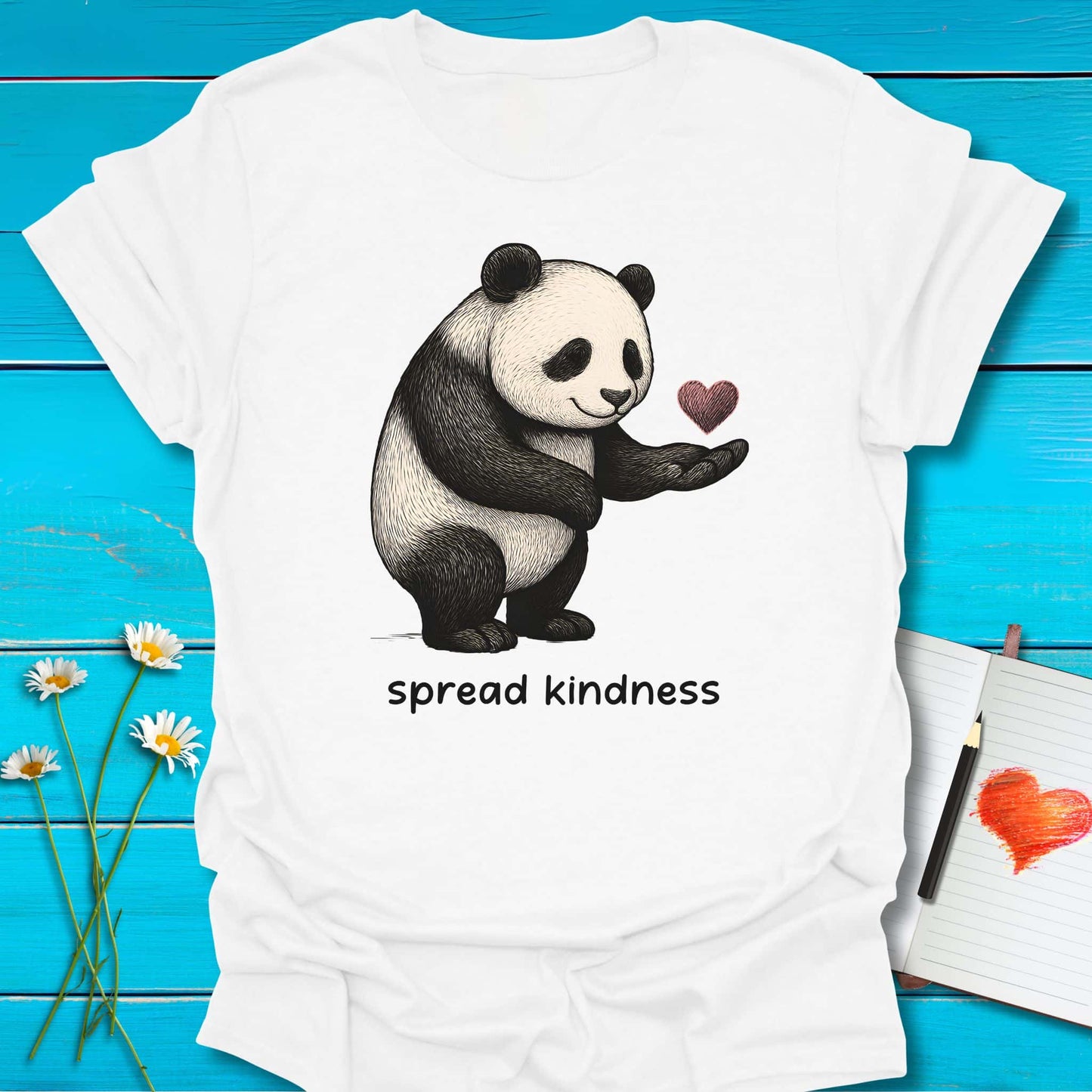 T-Shirt White / S Panda Kindness T-Shirt Echo Kindness Printify