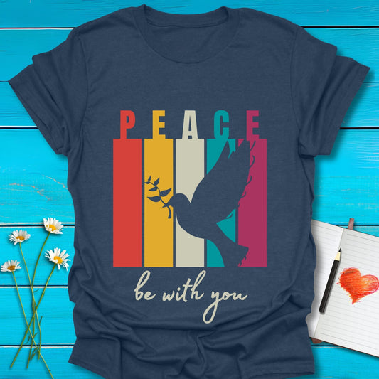 T-Shirt Heather Navy / S Peace Dove T-Shirt Echo Kindness Printify
