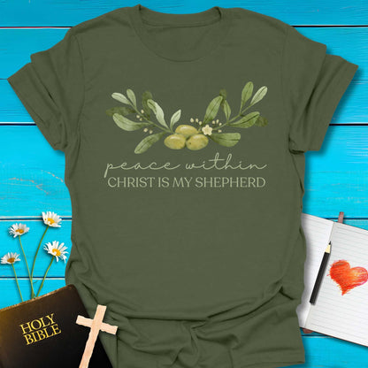 T-Shirt Military Green / S Peace Within Olive Branch T-Shirt Echo Kindness Printify