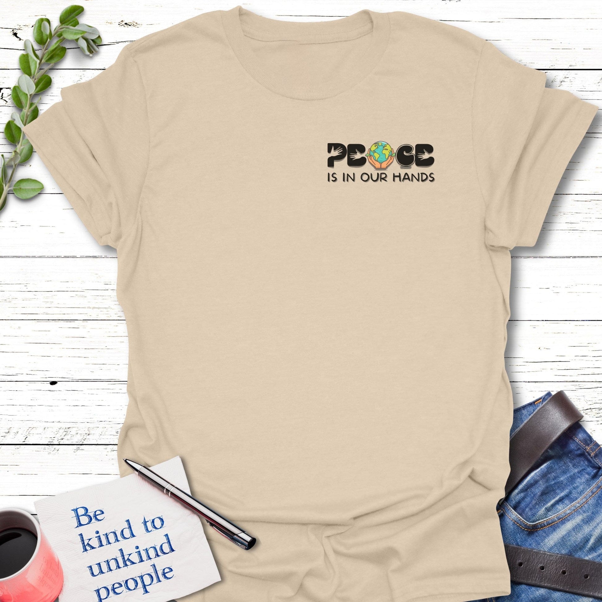 T-Shirt Peaceful hands T-Shirt Echo Kindness Printify