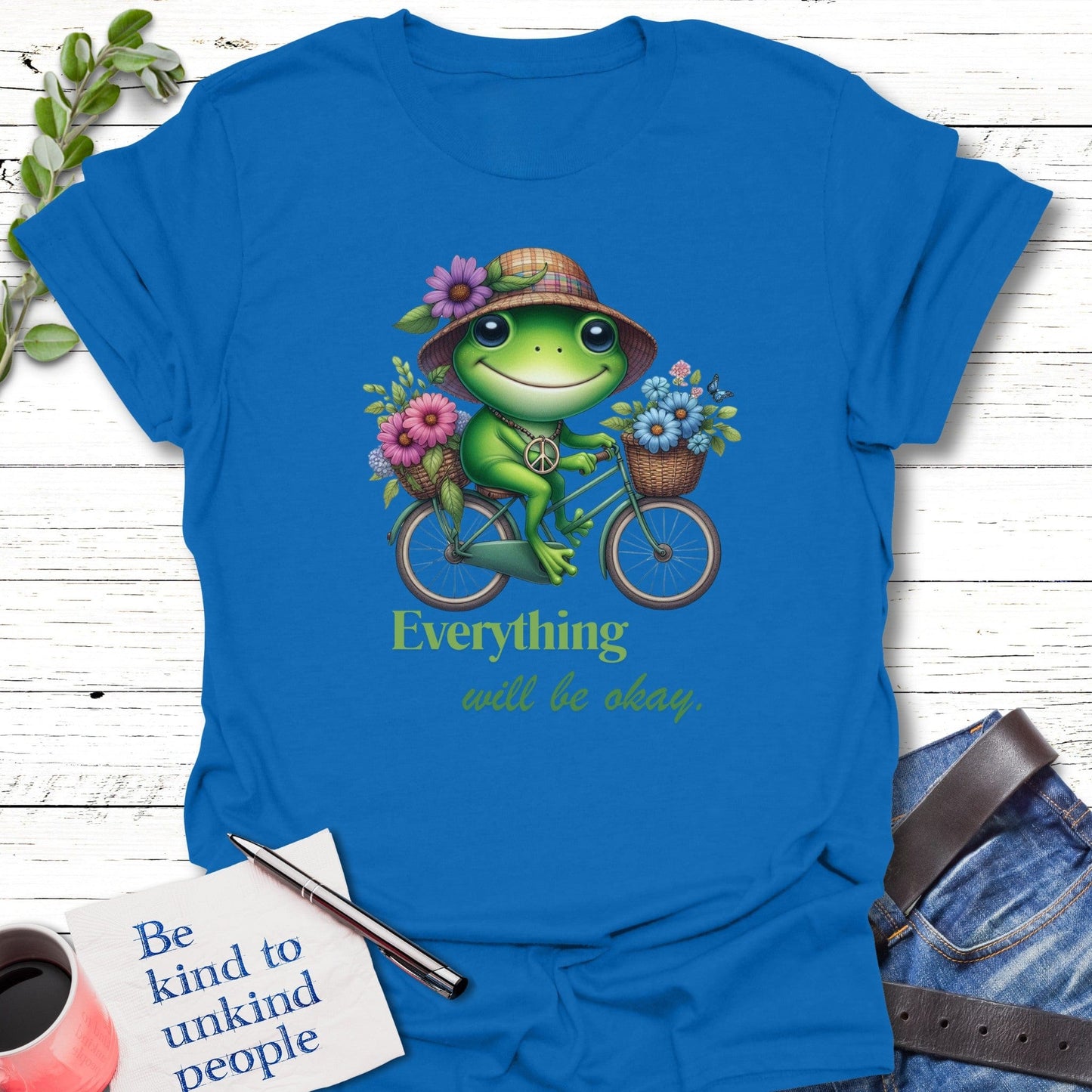 T-Shirt Royal / S Pedal Positivity T-Shirt Echo Kindness Printify
