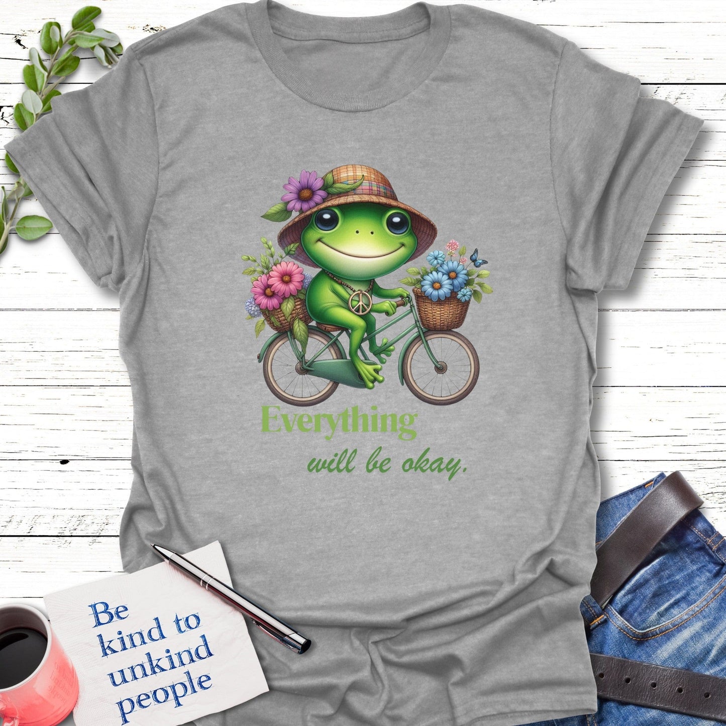 T-Shirt Sport Grey / S Pedal Positivity T-Shirt Echo Kindness Printify