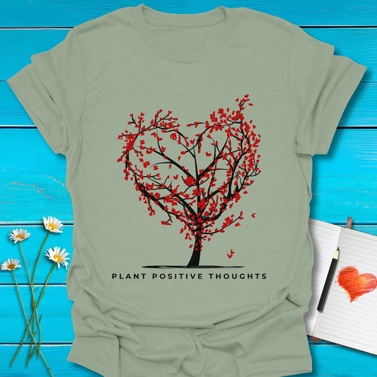 T-Shirt Sage / S Plant positive T-Shirt Echo Kindness Printify