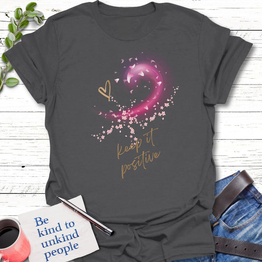T-Shirt Charcoal / S Positive Mind T-Shirt Echo Kindness Printify