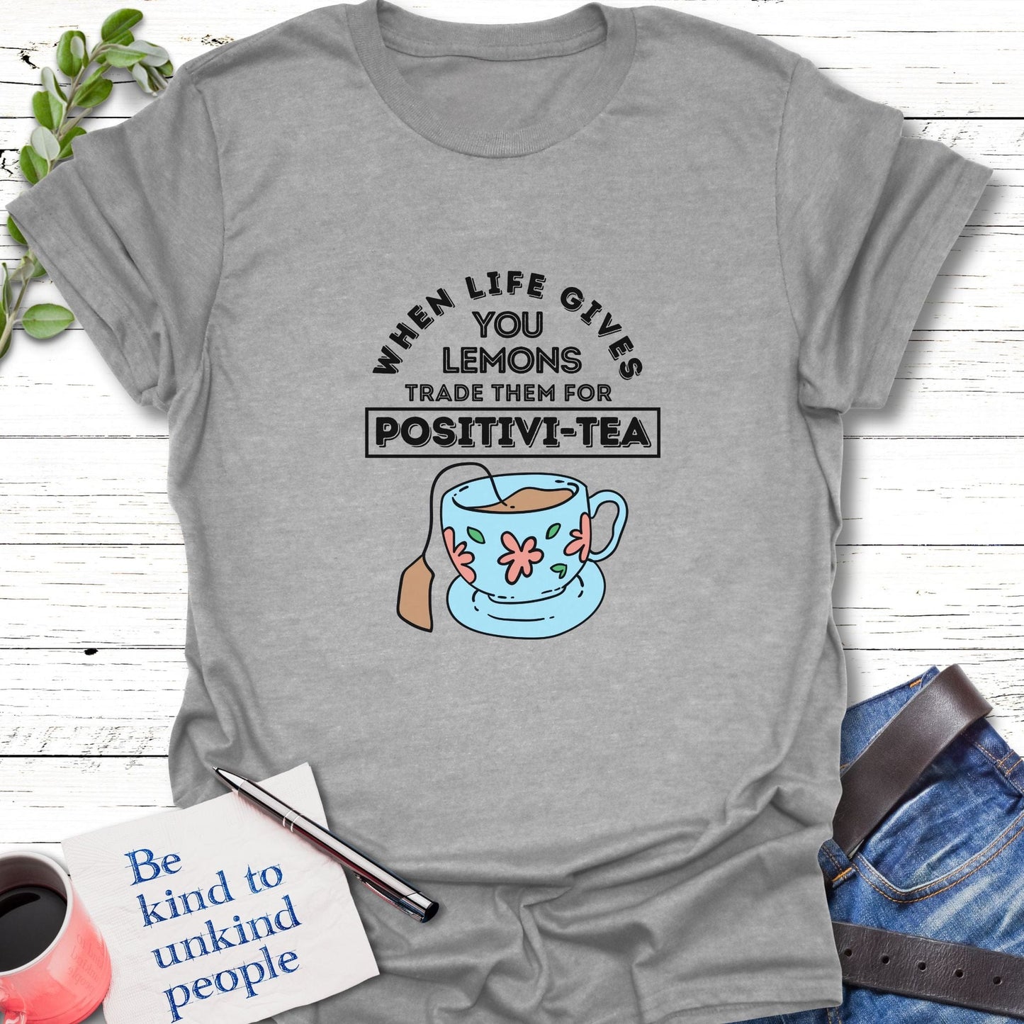 T-Shirt Sport Grey / S Positivi-Tea T-Shirt Echo Kindness Printify