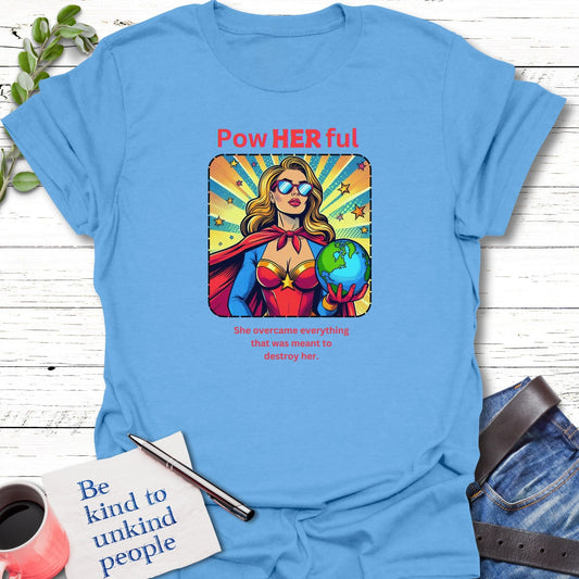 T-Shirt Carolina Blue / S Pow Her Full T-Shirt Echo Kindness Printify