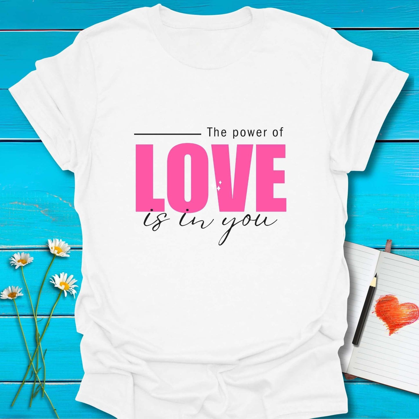 T-Shirt White / S Power of Love T-Shirt Echo Kindness Printify