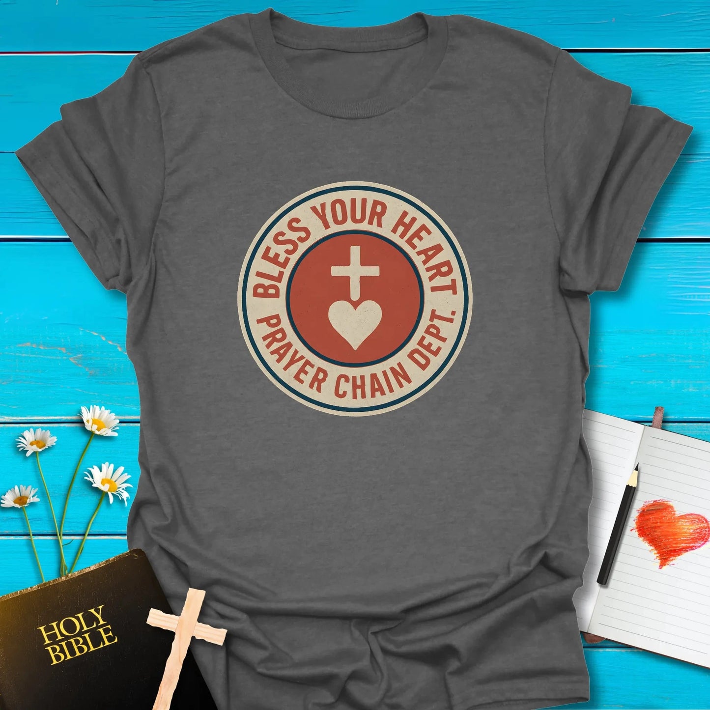 T-Shirt Graphite Heather / S Prayer Dept T-Shirt Echo Kindness Printify