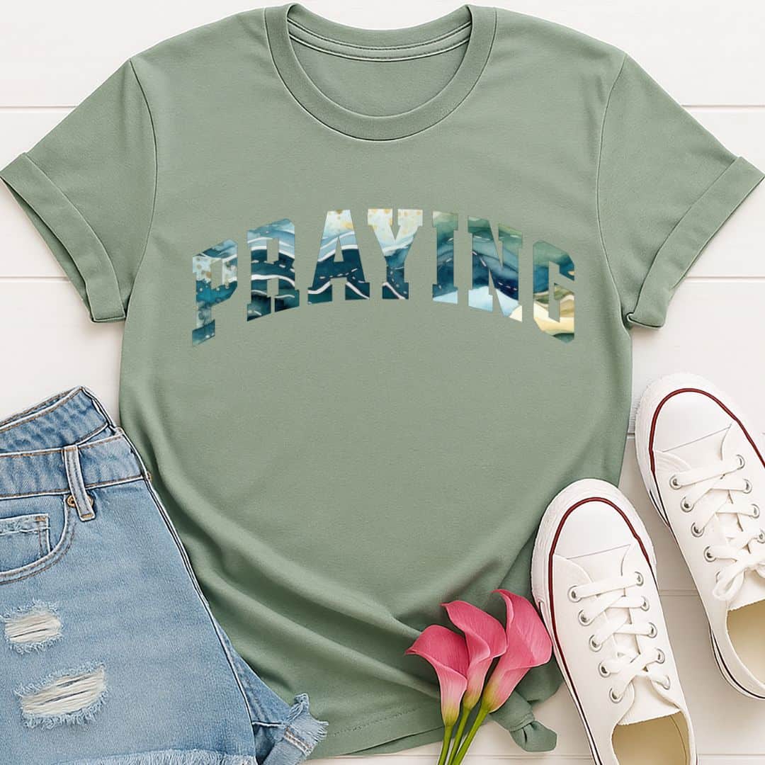 T-Shirt Sage / S Praying T-Shirt Echo Kindness