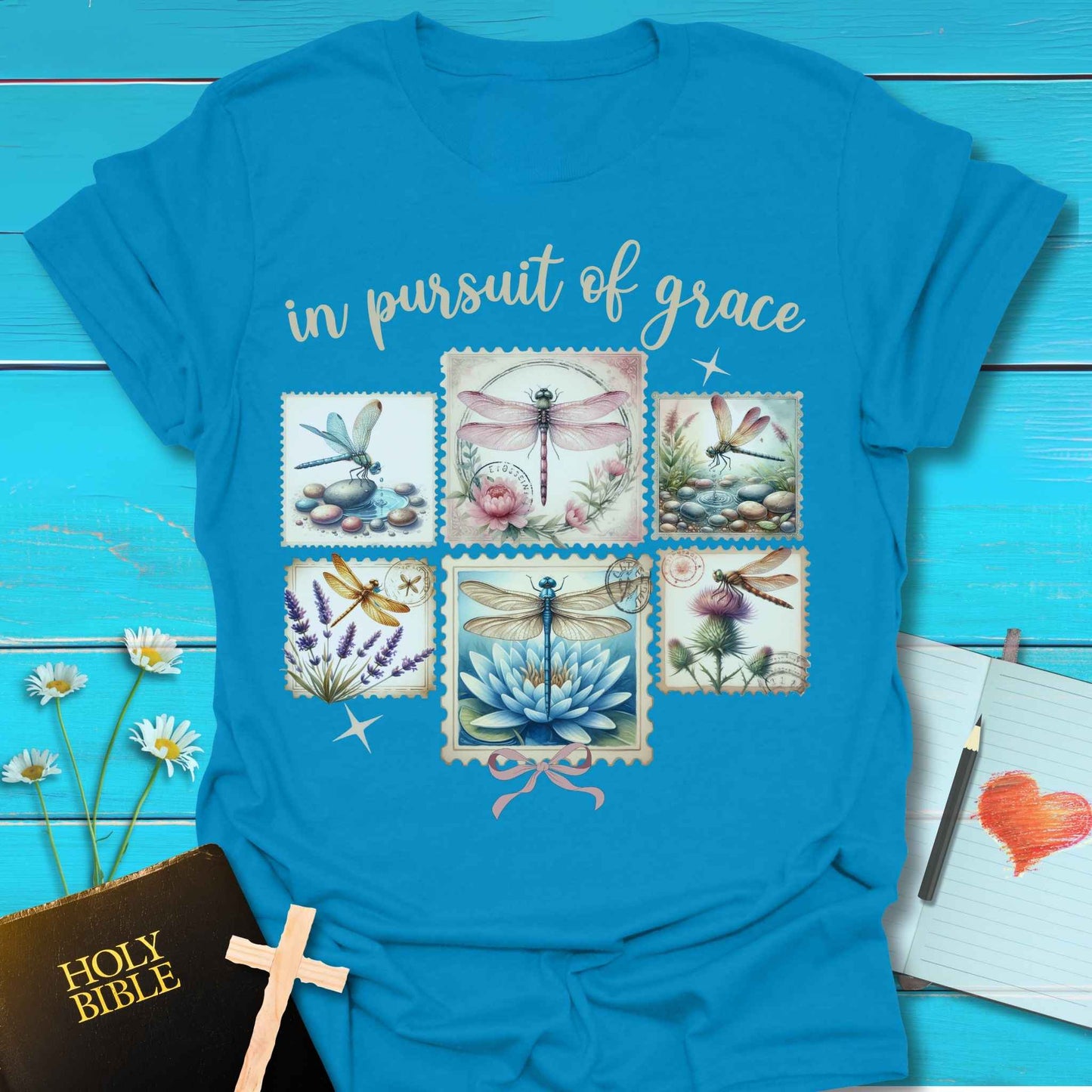T-Shirt Sapphire / S Pursuit of Grace T-Shirt Echo Kindness Printify