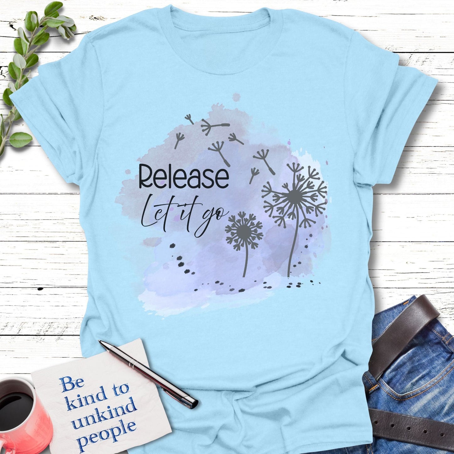 T-Shirt Light Blue / S Release T-Shirt Echo Kindness Printify
