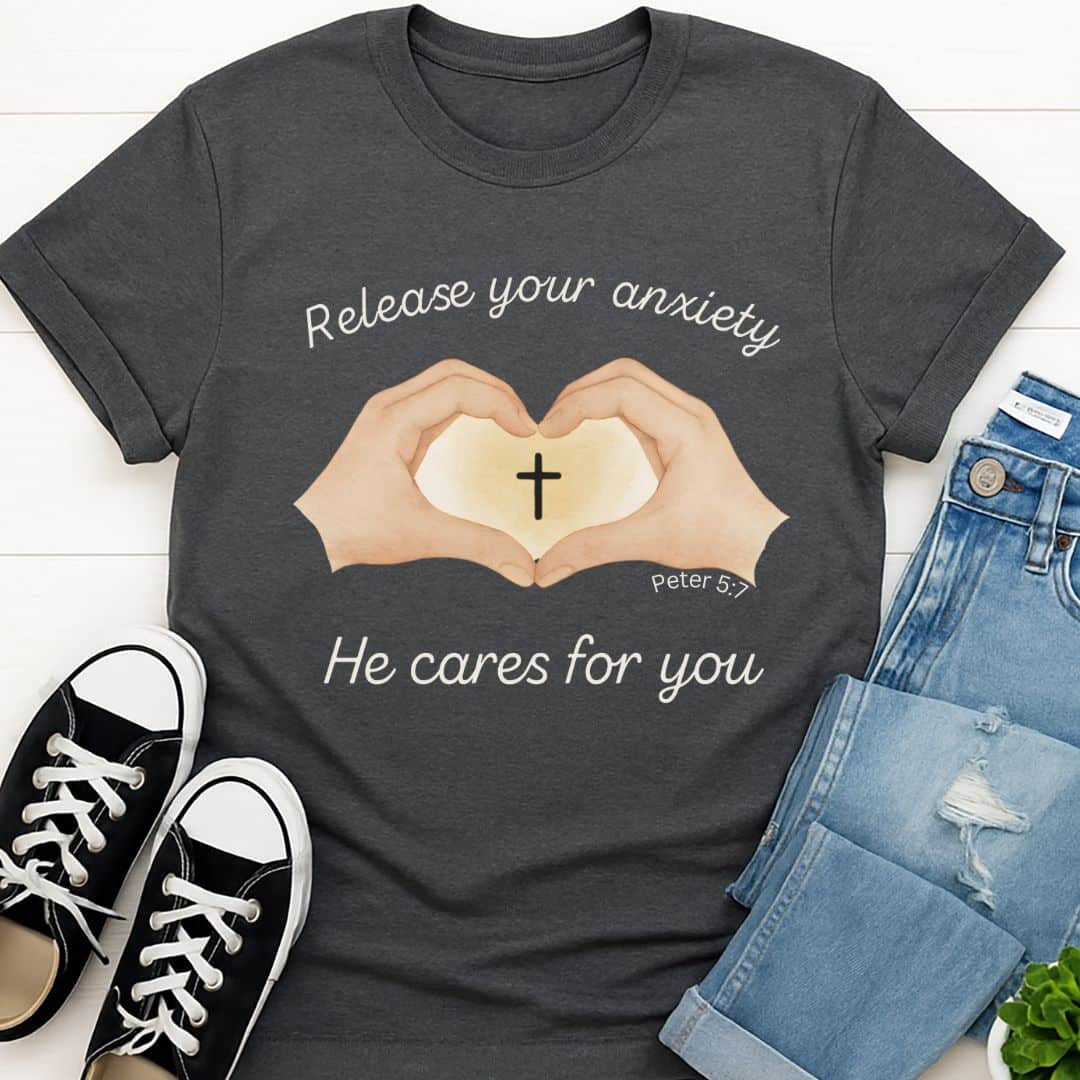 T-Shirt Graphite Heather / S Release Your Anxiety T-Shirt Echo Kindness