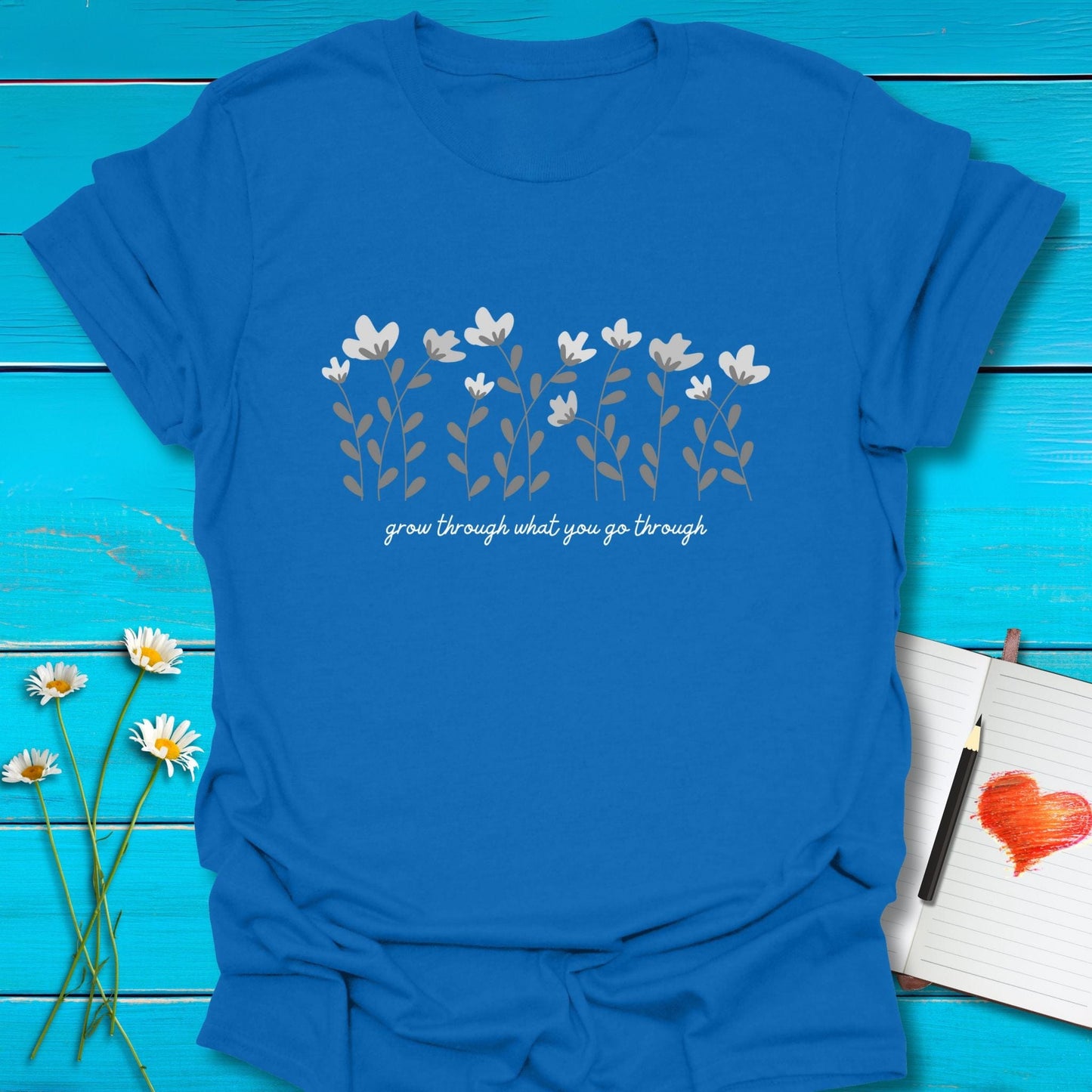 T-Shirt Royal / S Rise and Thrive T-Shirt Echo Kindness Printify