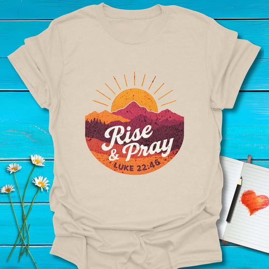 T-Shirt Natural / S Rise & Pray T-Shirt Echo Kindness Printify