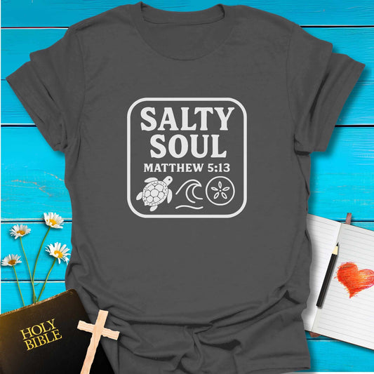 T-Shirt Charcoal / S Salty Soul T-Shirt Echo Kindness Printify
