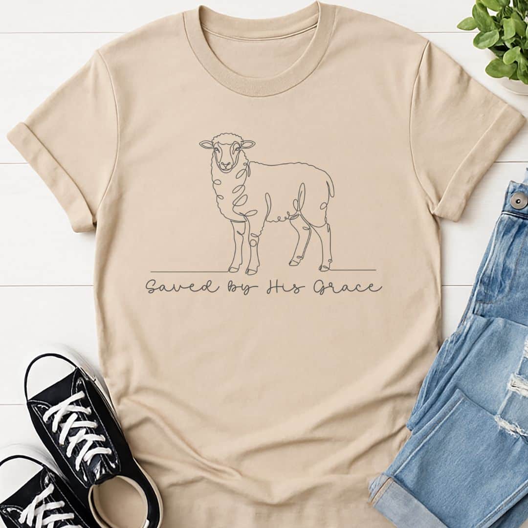 T-Shirt Sand / S Saved by His Grace T-Shirt Echo Kindness