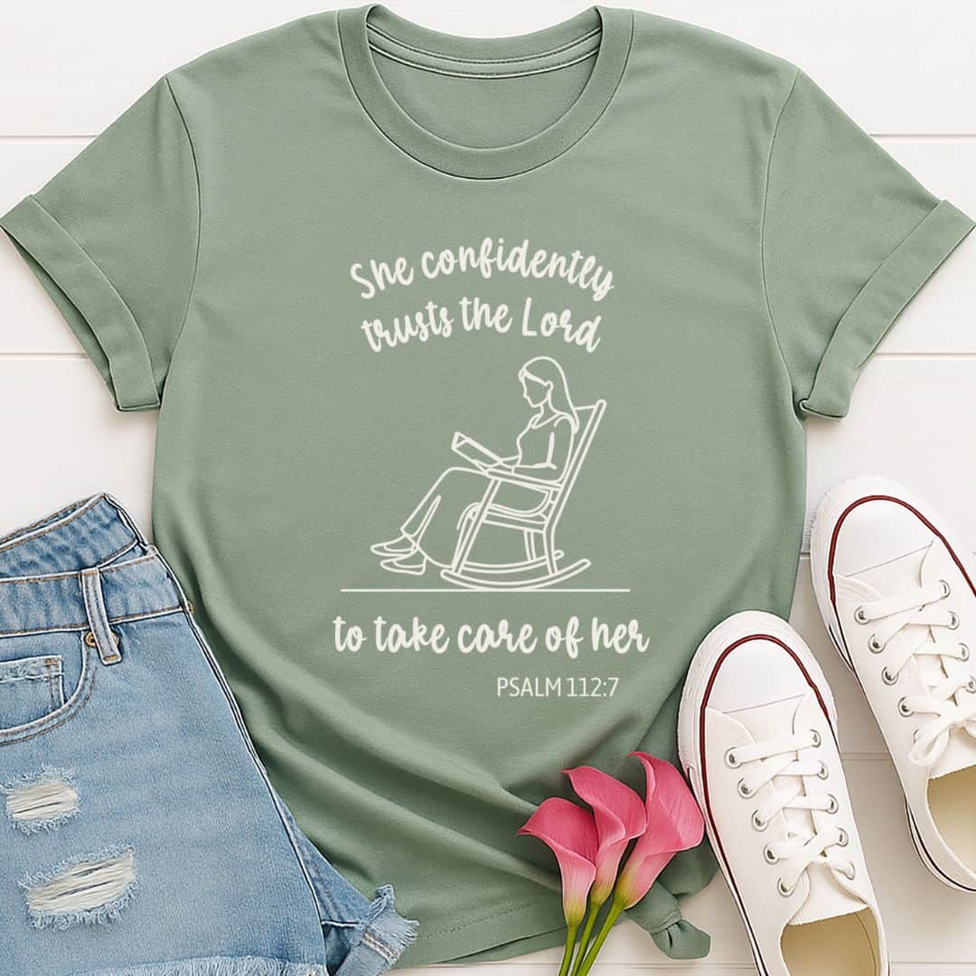 T-Shirt Sage / S She Trusts the Lord T-Shirt Echo Kindness