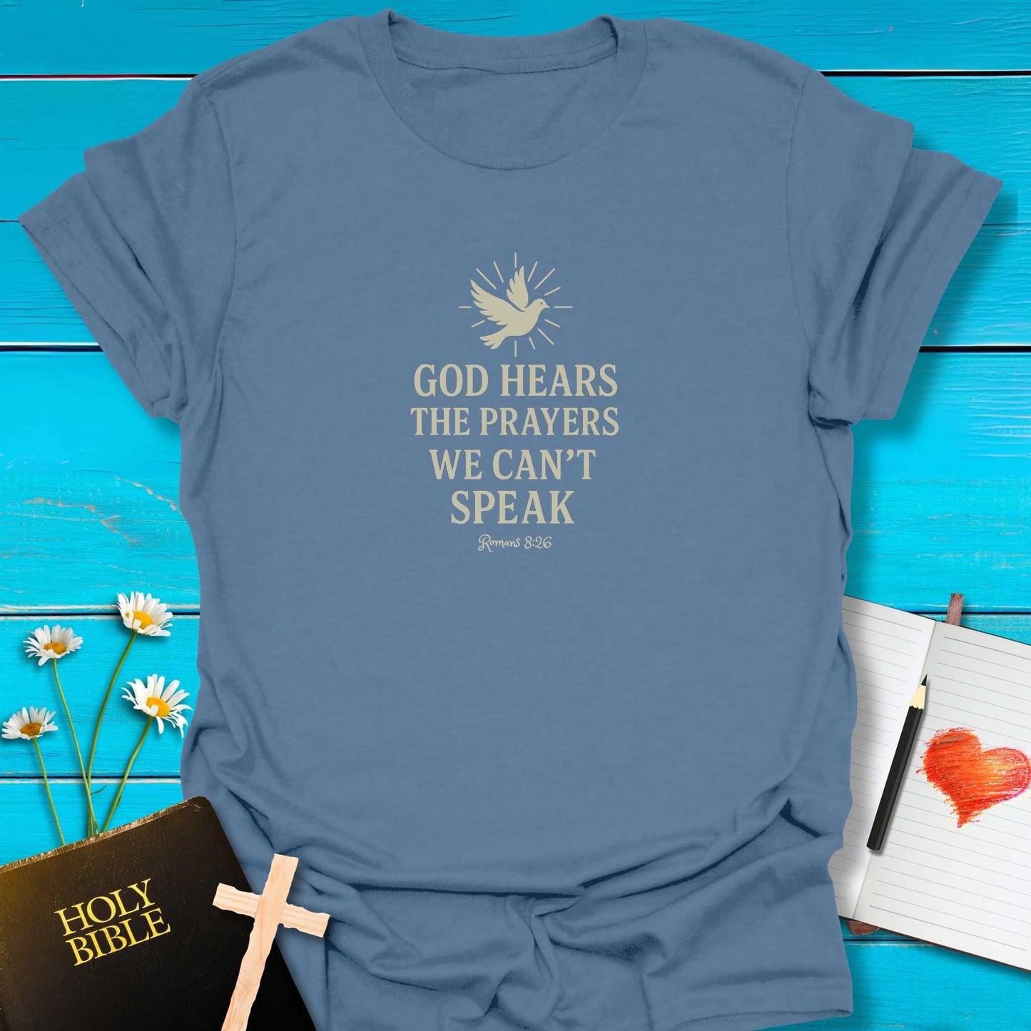 T-Shirt Indigo Blue / S Silent Prayers T-Shirt Echo Kindness Printify