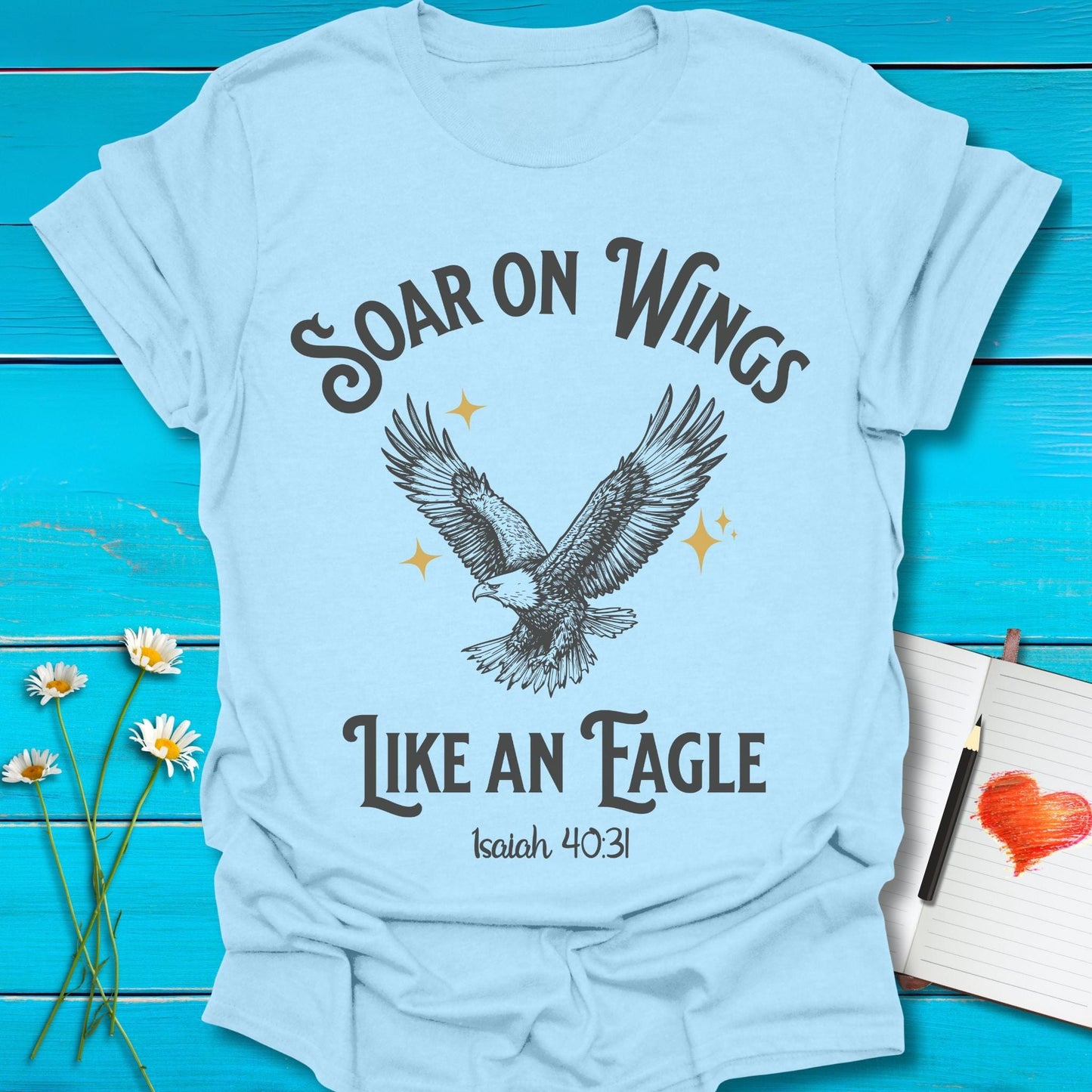T-Shirt Light Blue / S Soar on Wings T-Shirt Echo Kindness Printify