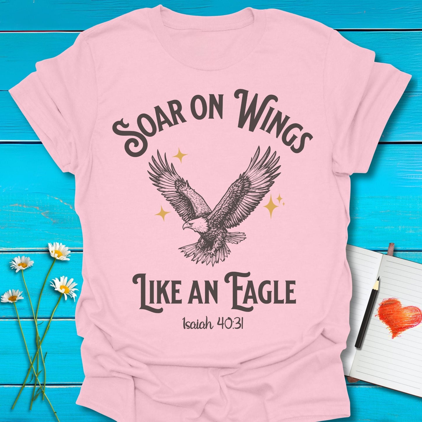 T-Shirt Light Pink / S Soar on Wings T-Shirt Echo Kindness Printify