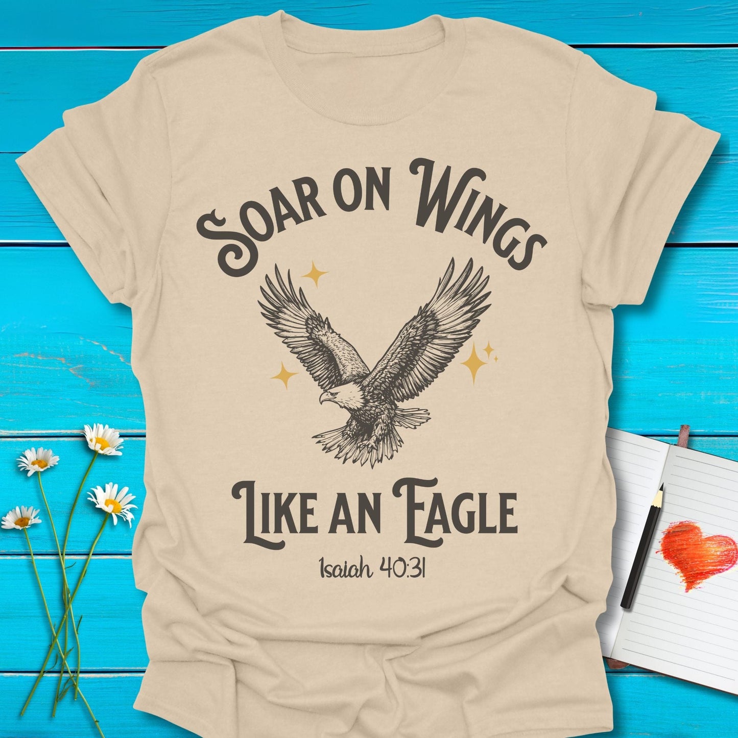 T-Shirt Sand / S Soar on Wings T-Shirt Echo Kindness Printify