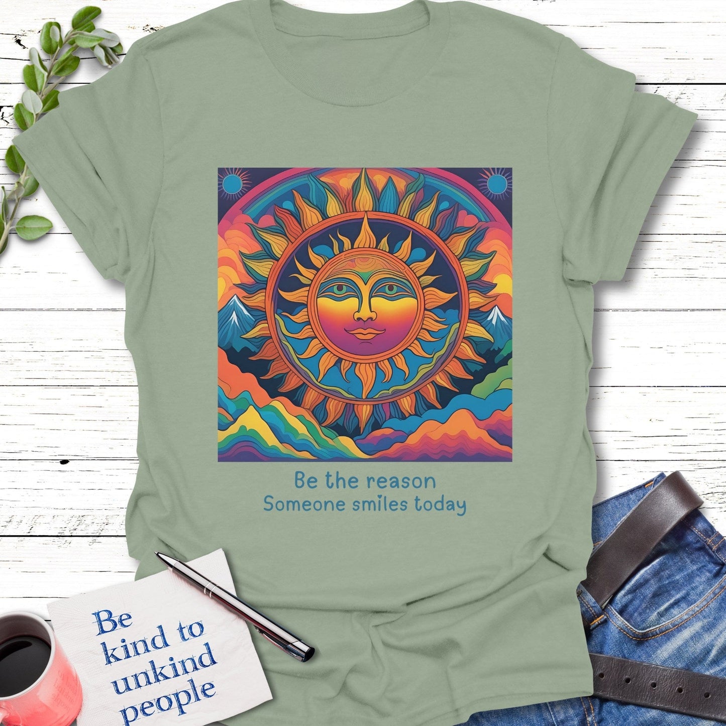 T-Shirt Sage / S Spark a Smile T-Shirt Echo Kindness Printify