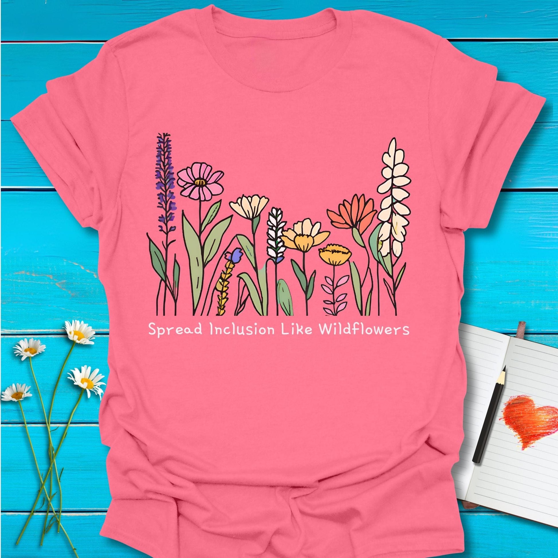 T-Shirt Coral Silk / S Spread Inclusion T-Shirt Echo Kindness Printify