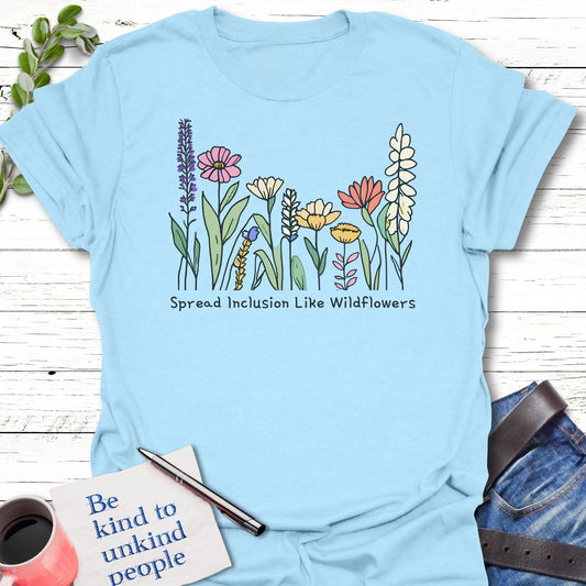 T-Shirt Light Blue / S Spread Inclusion T-Shirt Echo Kindness Printify
