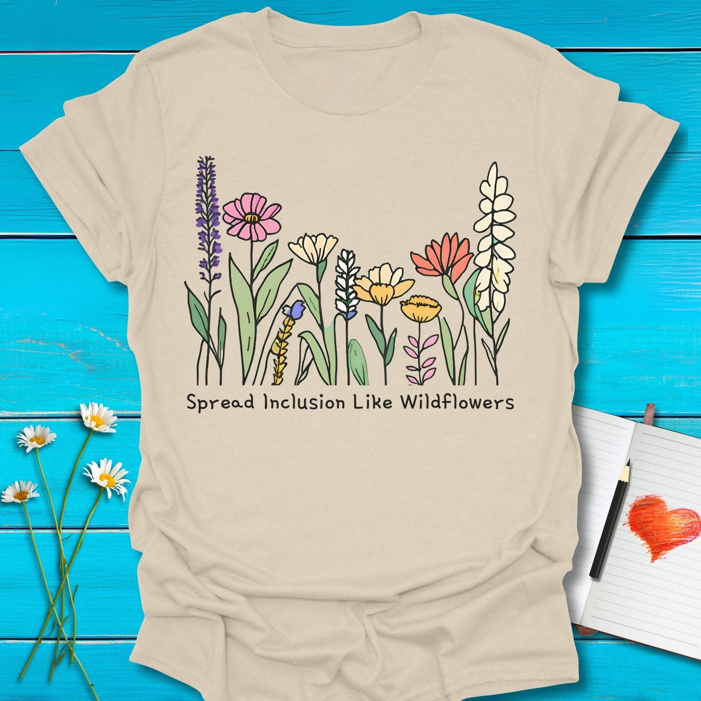 T-Shirt Natural / S Spread Inclusion T-Shirt Echo Kindness Printify