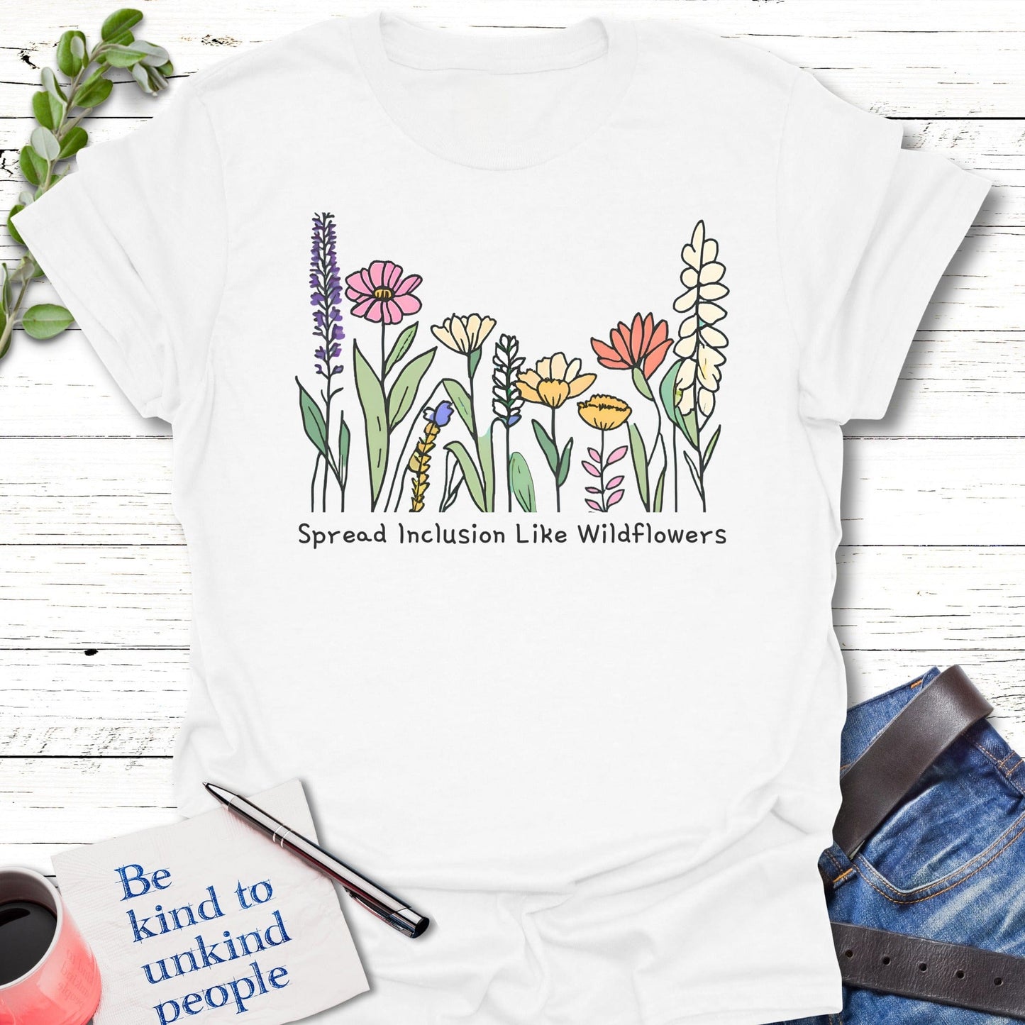 T-Shirt White / S Spread Inclusion T-Shirt Echo Kindness Printify