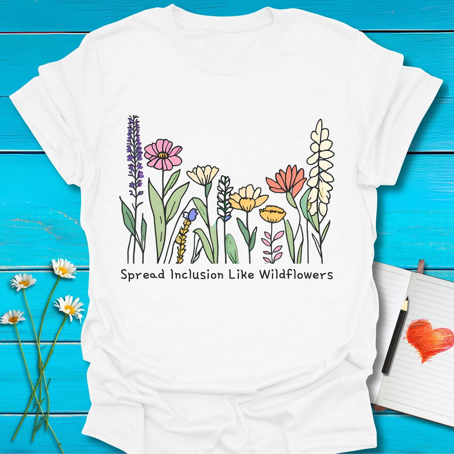 T-Shirt White / S Spread Inclusion T-Shirt Echo Kindness Printify