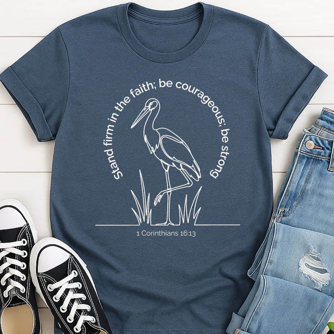 T-Shirt Heather indigo / S Stand Firm T-Shirt Echo Kindness