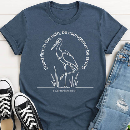 T-Shirt Heather indigo / S Stand Firm T-Shirt Echo Kindness