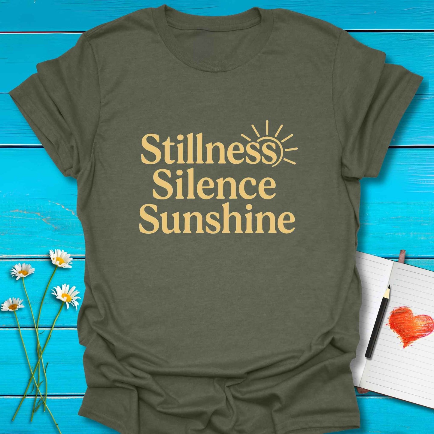 T-Shirt Heather Military Green / S Still Sunny T-Shirt Echo Kindness Printify
