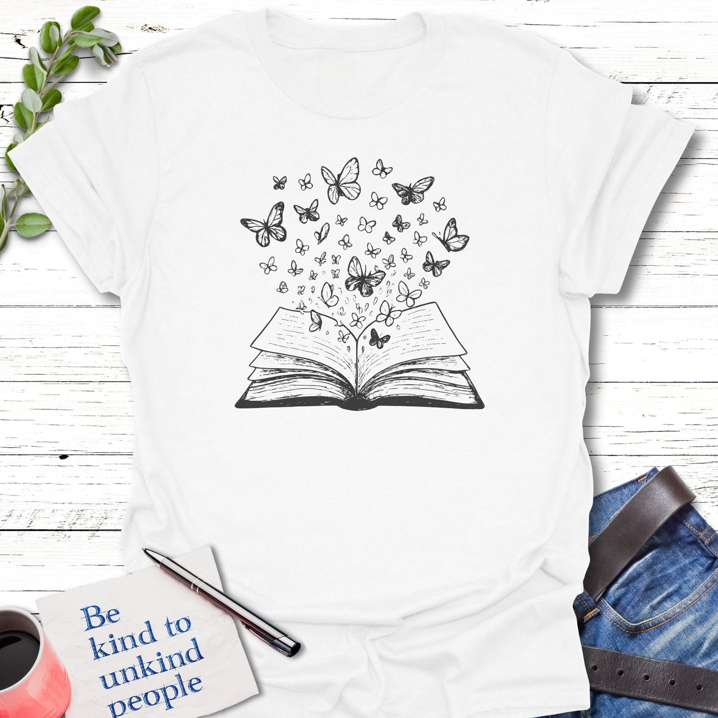 T-Shirt White / S Story Wings T-Shirt Echo Kindness Printify