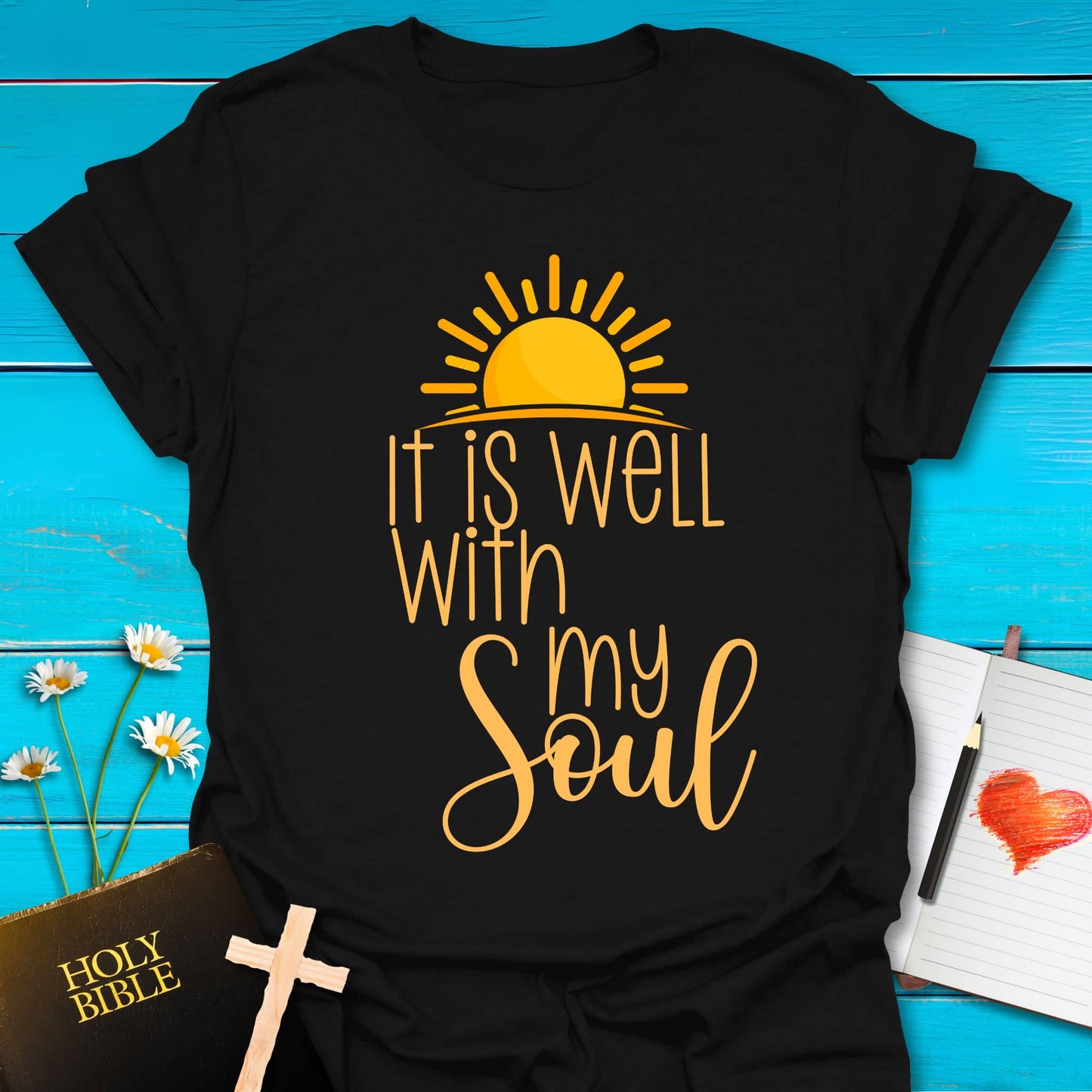 T-Shirt Black / S Sunlit Soul T-Shirt Echo Kindness Printify
