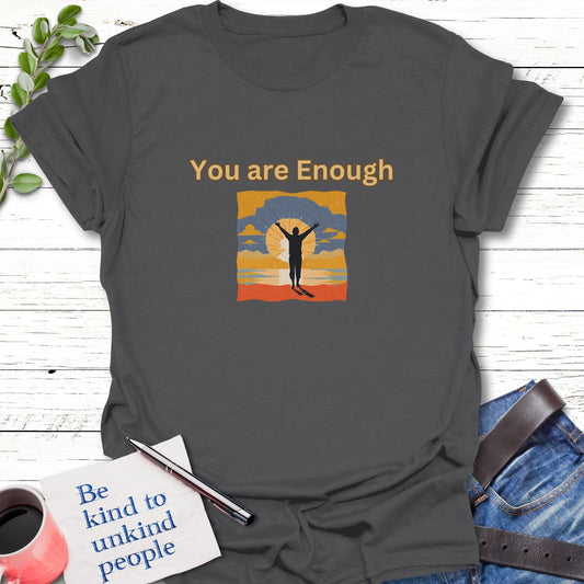 T-Shirt Charcoal / S Sunrise Assurance T-Shirt Echo Kindness Printify