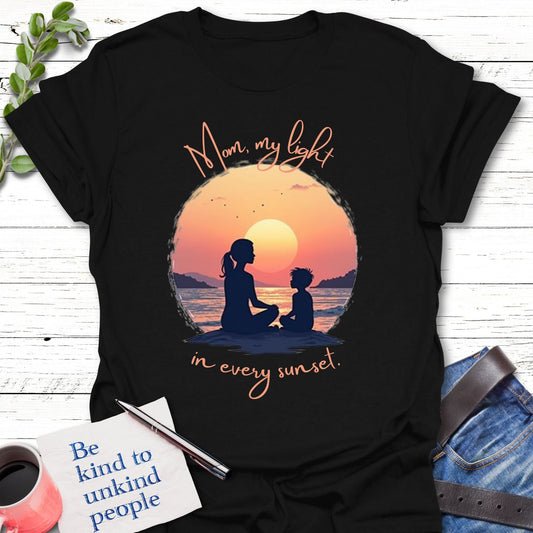T-Shirt Black / S Sunset Light T-Shirt Echo Kindness Printify