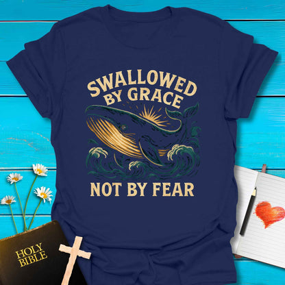 T-Shirt Navy / S Swallowed by Grace T-Shirt Echo Kindness Printify
