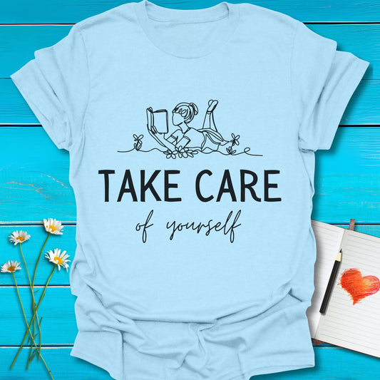 T-Shirt Light Blue / S Take Care T-Shirt Echo Kindness Printify