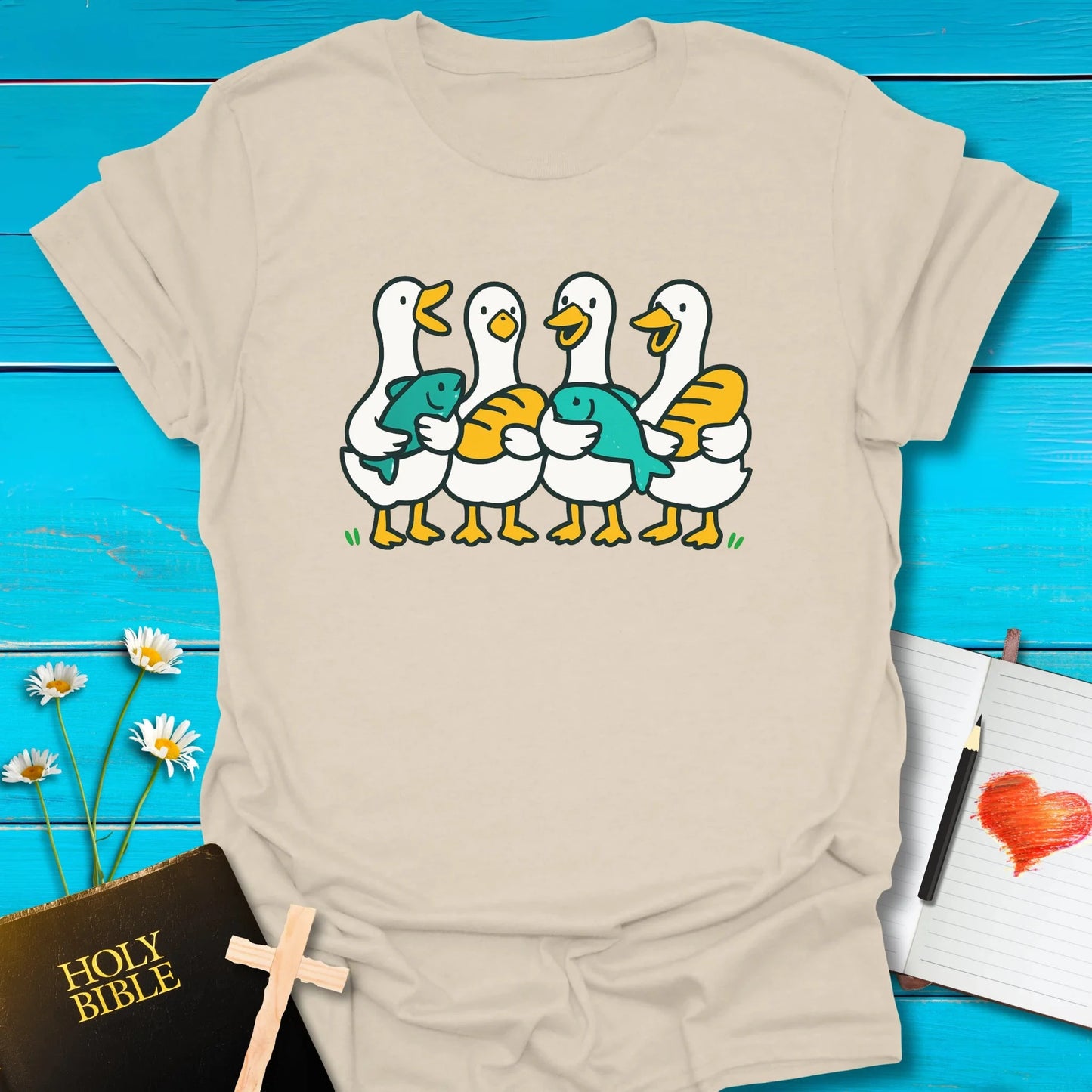 T-Shirt Natural / S The Gathering Geese T-Shirt Echo Kindness Printify