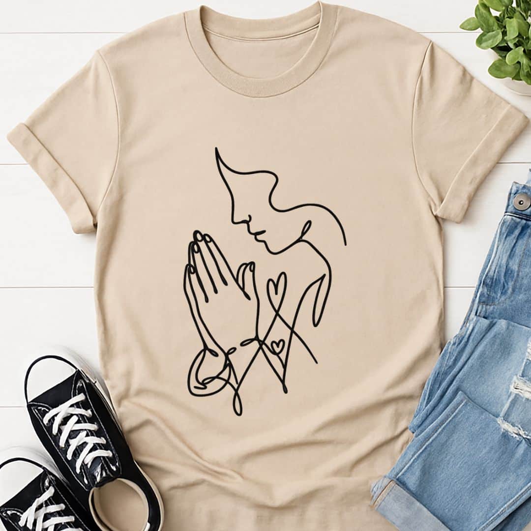 T-Shirt Sand / S The Prayer Lines T-Shirt Echo Kindness