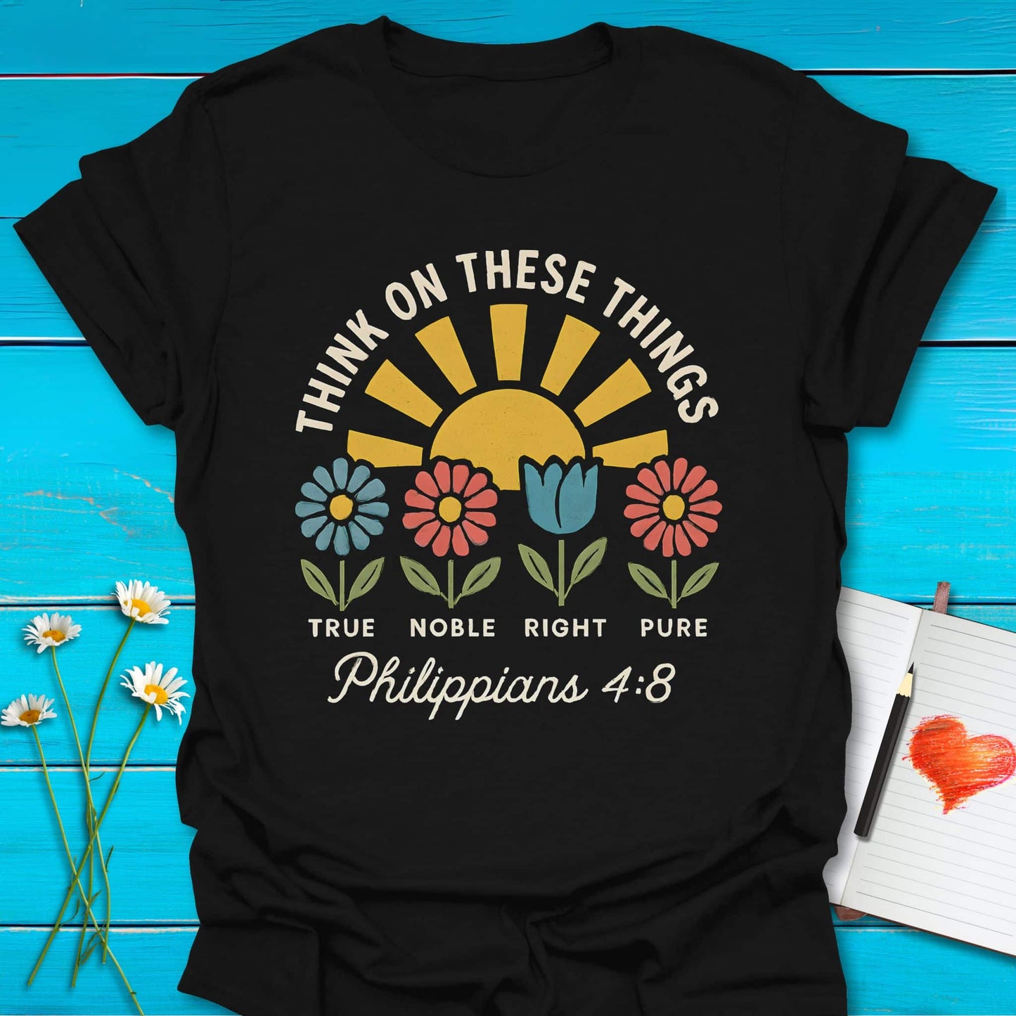 T-Shirt Black / S Think on These T-Shirt Echo Kindness Printify